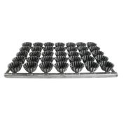 Сборка форм для выпечки КЕКСА 50 мл на решетке 35 шт из  черной стали